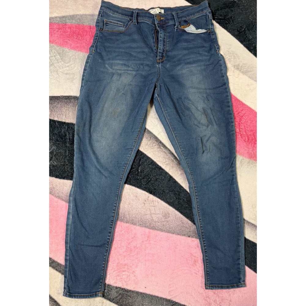 Mudd High Rise Ankle Jegging Womens 13 Medium Wash Blue Denim Stretch Pants
